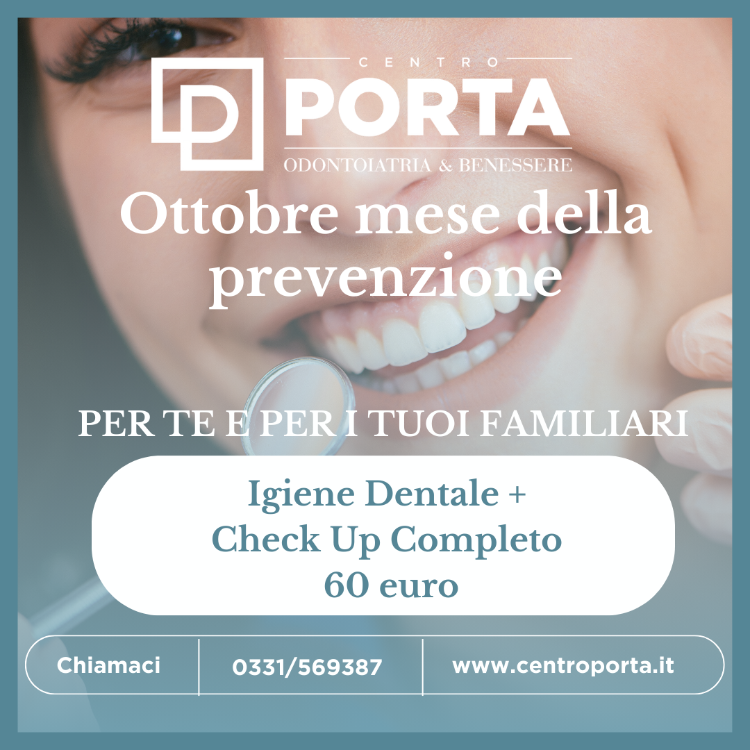 igiene dentale + check up completo 60 euro